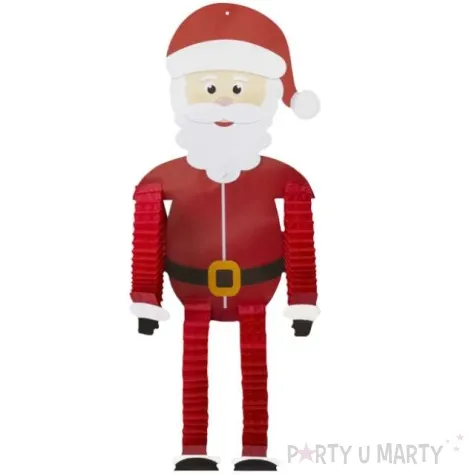 dekoracja wiszaca swiety mikolaj harmonijka partypal 121 cm