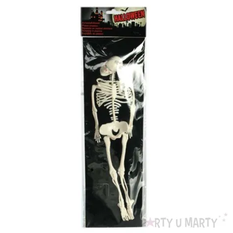 dekoracja wiszaca szkielet bialy 33 cm