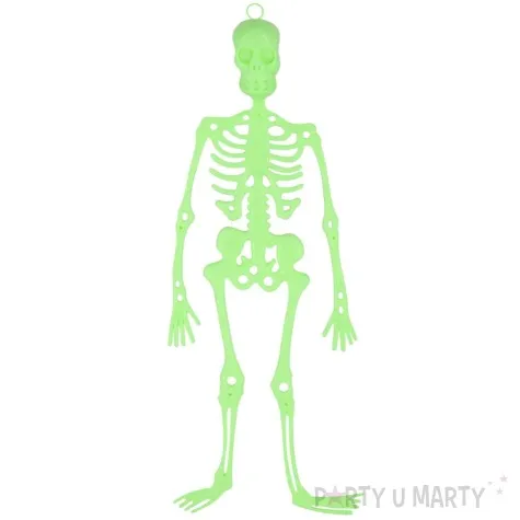 dekoracja wiszaca szkielet fluorescencyjny partypal 33 cm