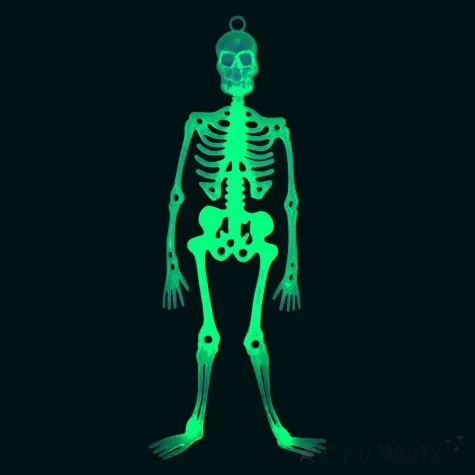 dekoracja wiszaca szkielet fluorescencyjny partypal 33 cm