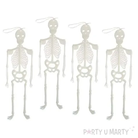 dekoracja wiszaca szkielet fotoluminescencyjny 4 szt