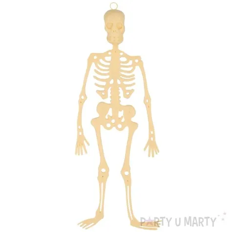 dekoracja wiszaca szkielet kremowy partypal 33 cm