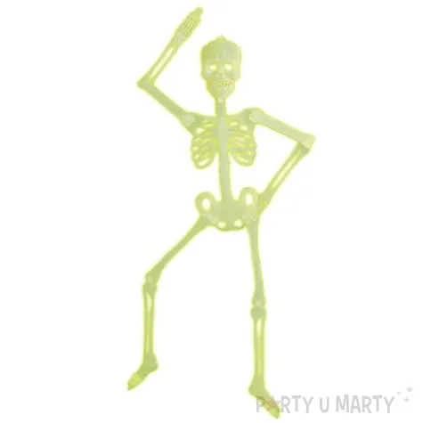 dekoracja wiszaca szkielet ruchomy i swiecacy w ciemnosci widmann 92 cm