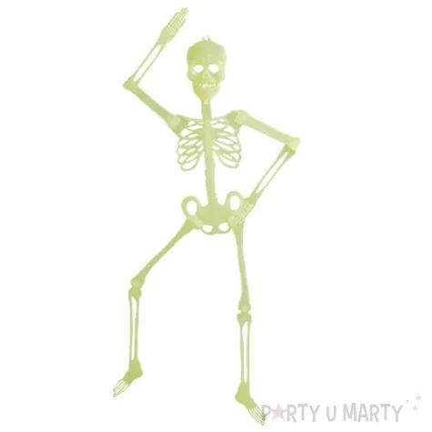 dekoracja wiszaca szkielet ruchomy i swiecacy w ciemnosci widmann 92 cm