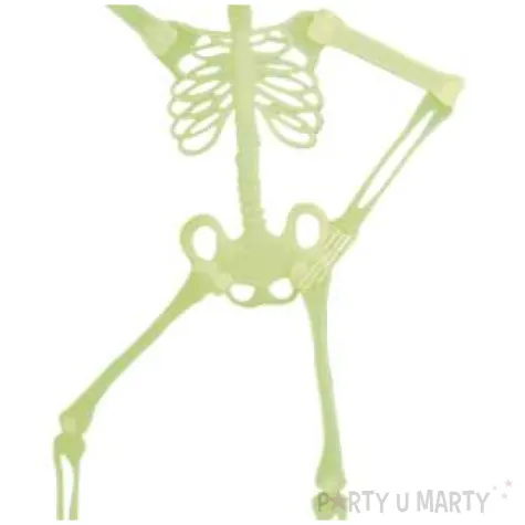 dekoracja wiszaca szkielet ruchomy i swiecacy w ciemnosci widmann 92 cm