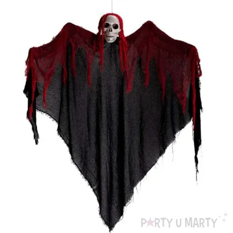 dekoracja wiszaca szkielet skrzydlaty czarny carnival toys 130 cm