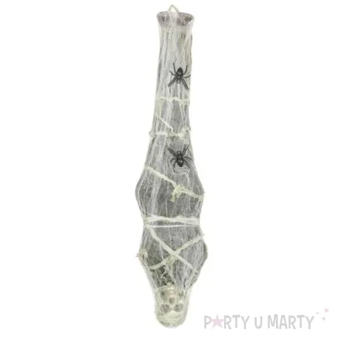 dekoracja wiszaca szkielet w kokonie guirca 120 cm