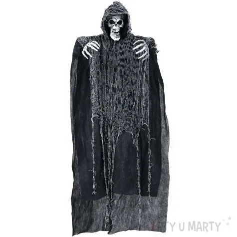 dekoracja wiszaca szkielet zakapturzony guirca 120 cm