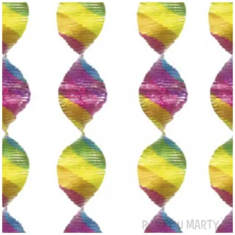 dekoracja wiszaca teczowe spirale folat 100 cm 4 szt