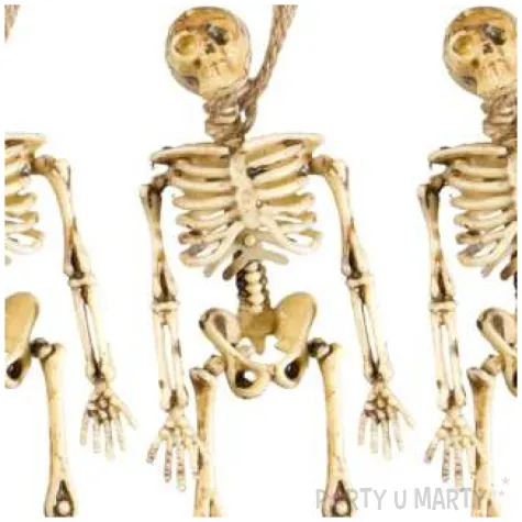 dekoracja wiszaca trzy szkielety bezowa widmann 15 cm 3 szt