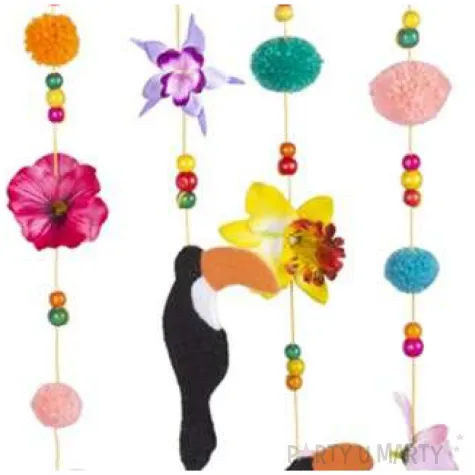 dekoracja wiszaca tukany kolorowa godan 60 cm