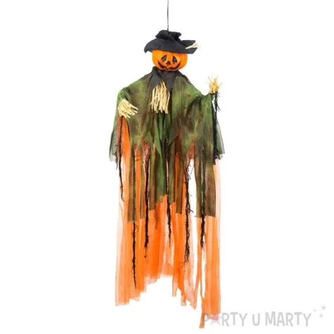 dekoracja wiszaca upiorna dynia strach na wroble boland 100 cm
