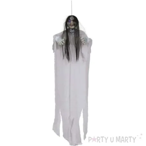 dekoracja wiszaca upiorna wampirzyca szary guirca 170 cm