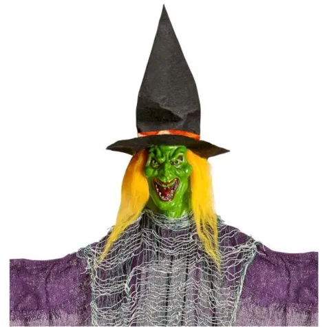 dekoracja wiszaca wiedzma z miotla widman 138 cm