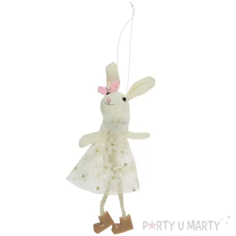 dekoracja wiszaca zajaczek w sukience kremowy arpex