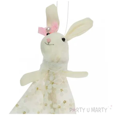 dekoracja wiszaca zajaczek w sukience kremowy arpex