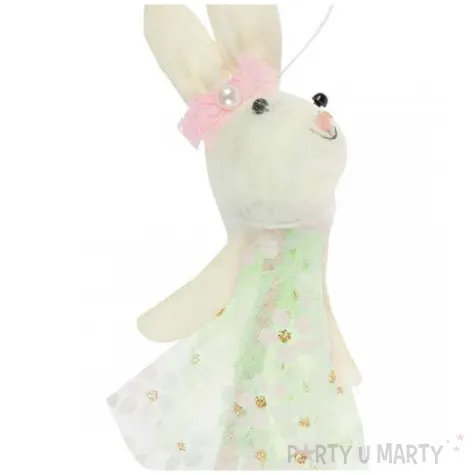 dekoracja wiszaca zajaczek w sukience zielony arpex