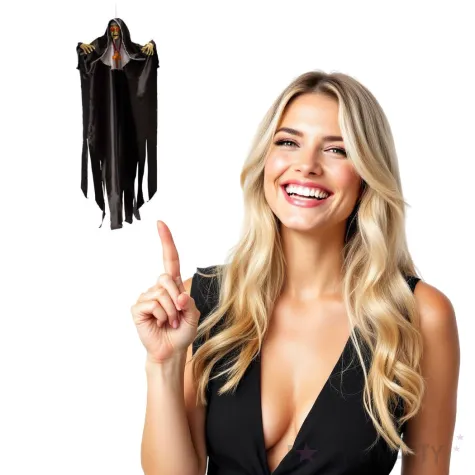 dekoracja wiszaca zakonnica zombie carnival toys 135 cm