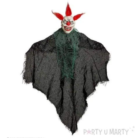 dekoracja wiszacy klaun czarna widmann 50 cm