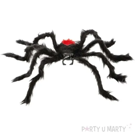 dekoracja wlochaty pajak czarna smiffys 75 cm