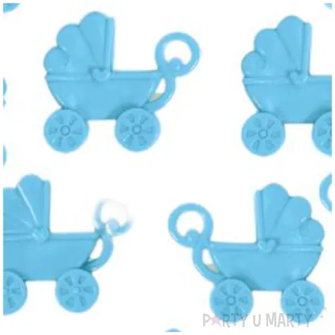 dekoracja wozki dzieciece baby shower boy amscan 12 szt