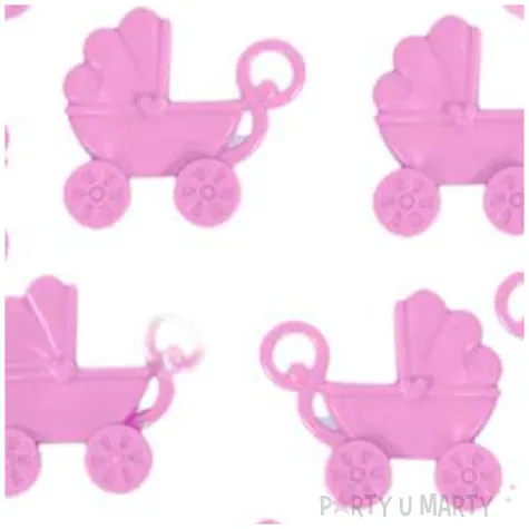 dekoracja wozki dzieciece baby shower girl amscan 12 szt