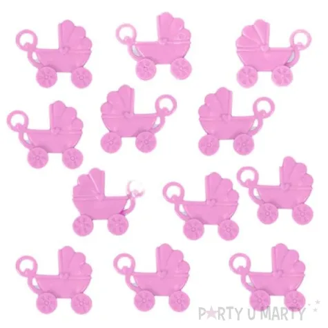 dekoracja wozki dzieciece baby shower girl amscan 12 szt