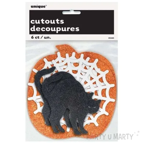 dekoracja wycinana halloween 10 14 cm 6 szt