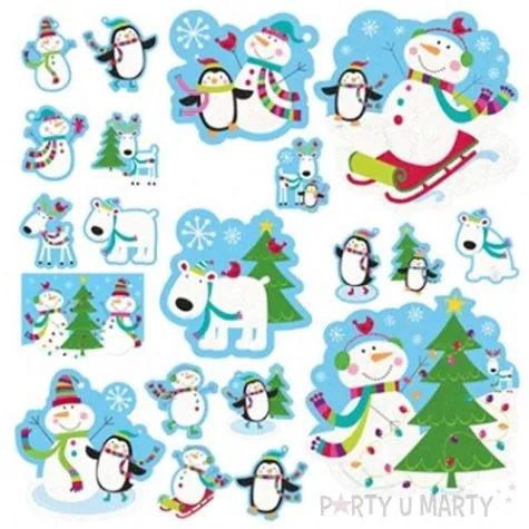 dekoracja wycinana joyful snowman 20 szt 1 op