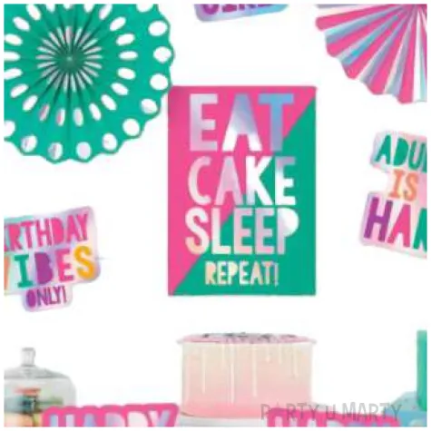 dekoracja young and fabulous amscan zestaw