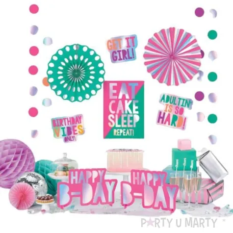 dekoracja young and fabulous amscan zestaw