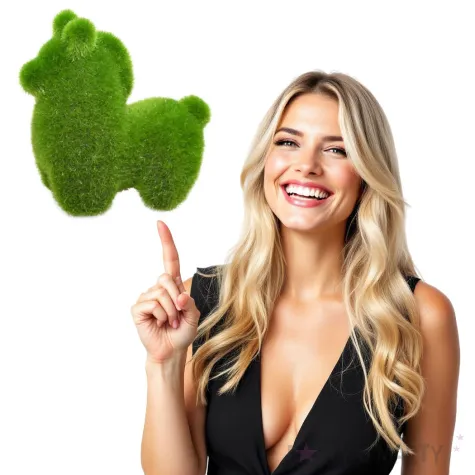 dekoracja z mchu lama arpex 12 x 7 cm