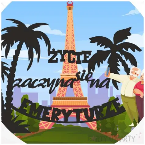 dekoracja z okazji przejscia na emeryture balon foliowy zycie zaczyna sie na emeryturze 18