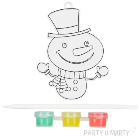 dekoracja zawieszki plaskie witrazyk balwanek arpex