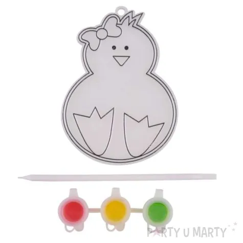 dekoracja zawieszki plaskie witrazyk kurczak arpex