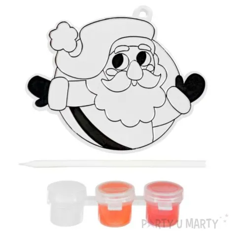 dekoracja zawieszki plaskie witrazyk mikolaj w bombce arpex