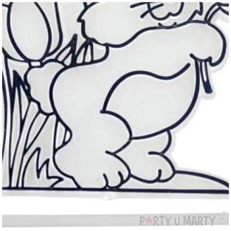 dekoracja zawieszki plaskie witrazyk zajac arpex