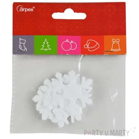 dekoracja zimowe sniezynki arpex 12 szt