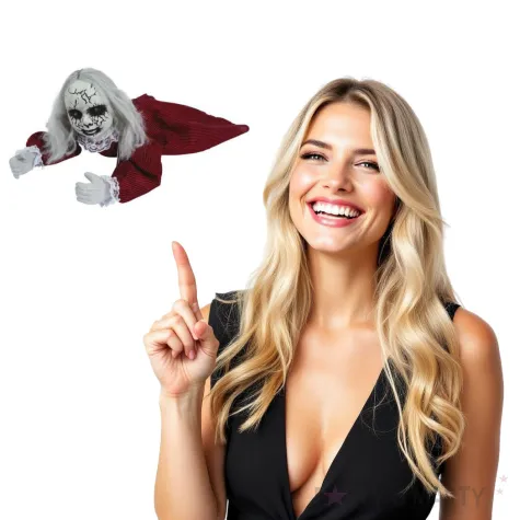 dekoracja zombie pelzajaca lalka guirca