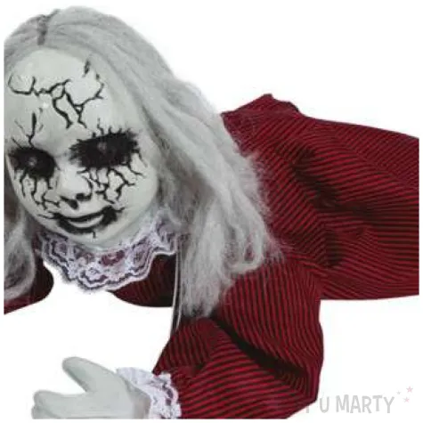 dekoracja zombie pelzajaca lalka guirca