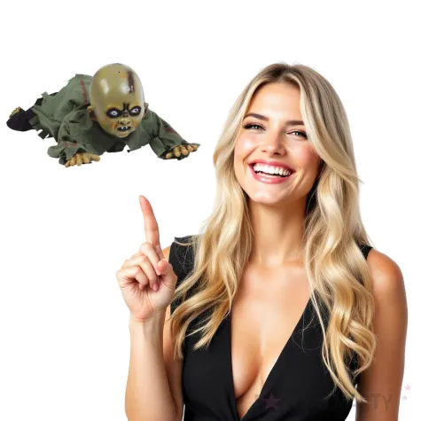 dekoracja zombie pelzajace dziecko guirca