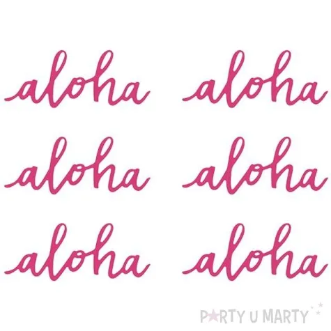 dekoracje aloha fuksja partydeco 6 szt