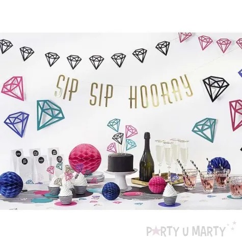 dekoracje diamenty mix partydeco 8szt