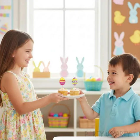 dekoracje do muffinek babeczek swieconki na wielkanoc pikery kolorowe pisanki jajka x6