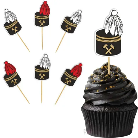 dekoracje do muffinek przekasek na dzien gornika pikery barborka 6 szt