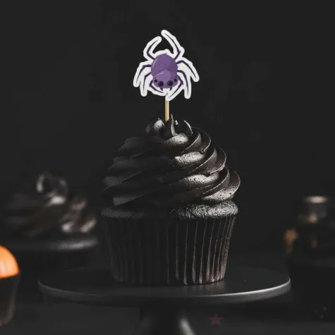 dekoracje do muffinek przekasek na halloween pikery szpilki mix ozdoby 6 szt