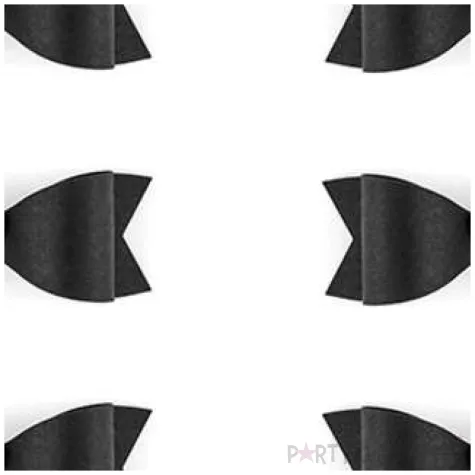 dekoracje kokardki czarne partydeco 6szt