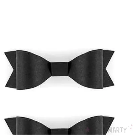 dekoracje kokardki czarne partydeco 6szt