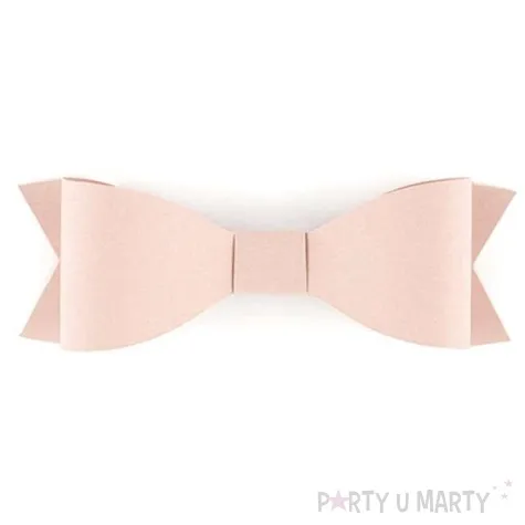 dekoracje kokardki pudrowy roz partydeco 6szt