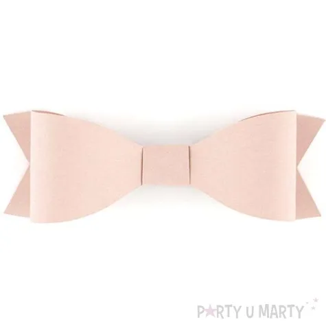 dekoracje kokardki pudrowy roz partydeco 6szt